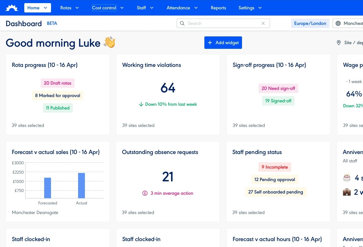 Rotaready Dashboard